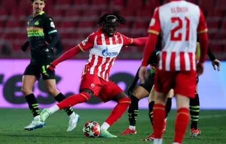 Ligue des Champions : Chérif Ndiaye et l’Etoile Rouge prennent une belle option pour les barrages en battant le Lech Poznań