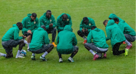 Sous la pluie, les Lions ont effectué leur premier séance d’entrainement (Photos)