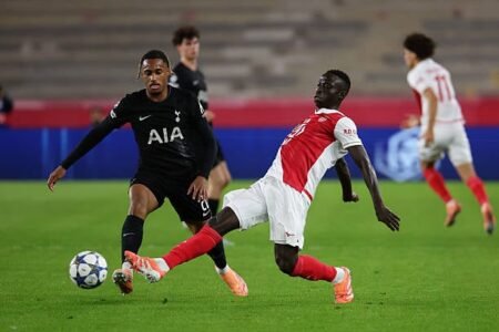 Ligue des Champions : Monaco tenu en échec par Tottenham, Krépin Diatta sort sur blessure
